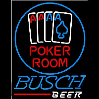 Busch Poker Room Beer Sign Neontábla