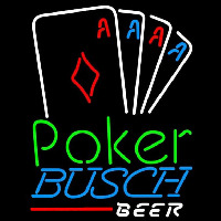 Busch Poker Tournament Beer Sign Neontábla
