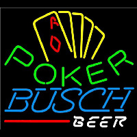 Busch Poker Yellow Beer Sign Neontábla