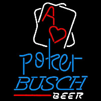 Busch Rectangular Black Hear Ace Beer Sign Neontábla