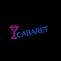 Cabaret With Wine Glass Neontábla