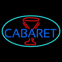 Cabaret With Wine Glass Neontábla