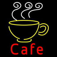 Cafe With Coffee Mug Neontábla