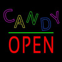 Candy Block Open Green Line Neontábla