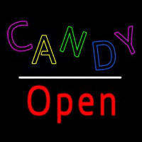 Candy Open White Line Neontábla