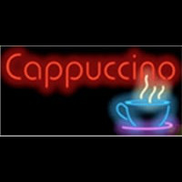 Cappuccino Cafe Food Neontábla