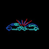 Car Crash Sign Neontábla
