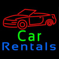 Car Rentals Neontábla