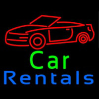 Car Rentals Neontábla