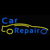 Car Repair Yellow Car Neontábla
