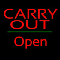 Carry Out Open Green Line Neontábla
