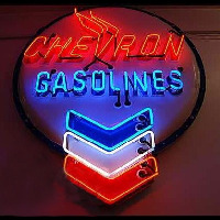 Chevron Gasoline Neontábla