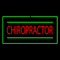 Chiropractor Rectangle Green Neontábla