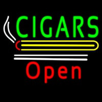 Cigars Logo Open White Line Neontábla