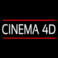 Cinema 4d With Red Line Neontábla