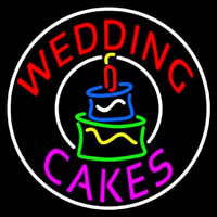 Circle Wedding Cakes Neontábla