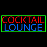 Cocktail Lounge With Green Border Neontábla