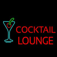 Cocktail Lounge With Martini Glass Neontábla