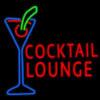 Cocktail Lounge With Martini Neontábla