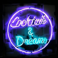 Cocktails And Dreams Neon Sör Kocsma Tábla