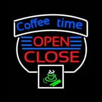 Coffee Time Open Close Neontábla