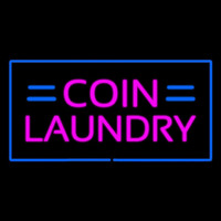 Coin Laundry With Blue Border Neontábla