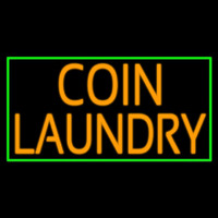 Coin Laundry With Green Border Neontábla