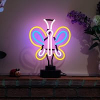 Colorful Butterfly Desktop Neontábla