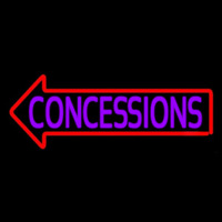 Concessions With Red Arrow Neontábla