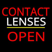 Contact Lenses Block Open Yellow Line Neontábla