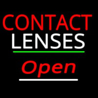 Contact Lenses Open Green Line Neontábla
