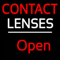 Contact Lenses Script1 Open White Line Neontábla