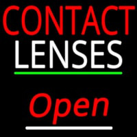 Contact Lenses Script2 Open Green Line Neontábla