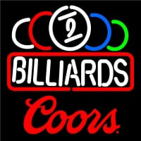 Coors Ball Billiard Te t Pool Neon Beer Sign Neontábla