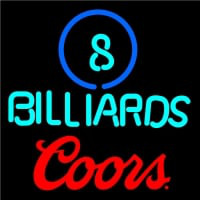 Coors Ball Billiards Pool Neon Beer Sign Neontábla