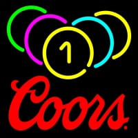 Coors Billiard Rack Pool Neon Beer Sign Neontábla