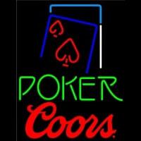 Coors Green Poker Red Heart Neontábla