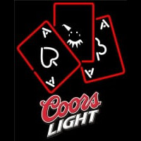 Coors Light Ace And Poker Neontábla