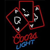 Coors Light Ace And Poker Neontábla