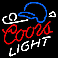 Coors Light Baseball Beer Sign Neontábla