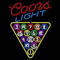 Coors Light Billard Pool Ball Neontábla