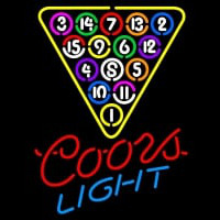 Coors Light Billard PoolBall Neontábla