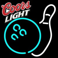 Coors Light Bowling Neon White Sign Neontábla