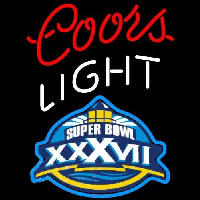 Coors Light Super Bowl X  vii Beer Sign Neontábla