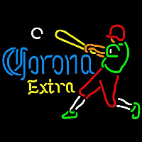 Corona E tra Baseball Player Beer Sign Neontábla