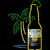 Corona E tra Bottle Palm Tree Beer Sign Neontábla