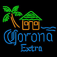 Corona E tra Tiki Hut Beer Sign Neontábla