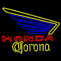 Corona Honda Motorcycles Left Wing Beer Sign Neontábla