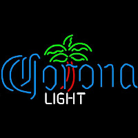 Corona Light Dominator Palm Tree Beer Sign Neontábla