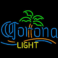 Corona Light Palm Tree Beer Sign Neontábla